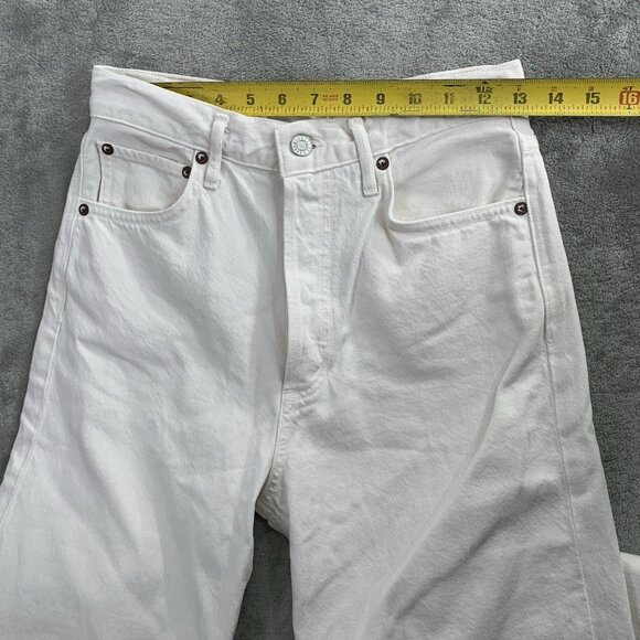 Agolde 90s Pinch Waist Jeans Womens Size 26x29” White High Rise Straight Cotton - Picture 6 of 12
